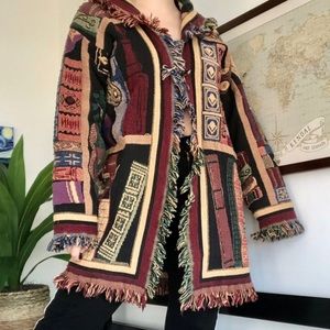 VINTAGE LIBRARY BOOKS BLANKET SWEATER